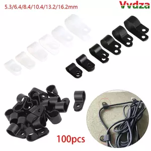 VVDZA 100 Chiếc Kẹp Cáp Nylon Bán Chạy Phụ Kiện Điện Kim Loại Hữu Ích Dây Ống Dây Chốt