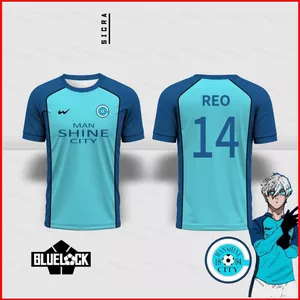 BLUE LOCK REO MAN SHINE CITY số 14 jersey quần short Áo thun ngắn tay mùa hè