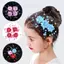 SHUPUN 4 Kẹp Tóc Hoa, Kẹp Tóc Pha Lê Ngọt Ngào Pha Lê, Trang Sức Thiết Kế Hoa Gypsophila Dễ Thương Kẹp Tóc Hoa Tiệc Cưới