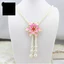 Một thế giới| Nữ Trang Sức Thời Trang Mặt Dây Chuyền Hoa Ngọc Trai Giả Tua Rua Vòng Cổ Áo Len Dây Chuyền