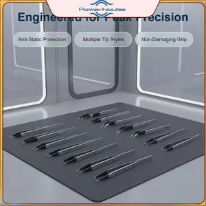 ĐIỆN 1 Miếng ESD Chống Tĩnh Điện Có Tay Cầm Bằng Thép Không Gỉ Đầu Có Thể Thay Thế Để Sửa Chữa Điện Tử DIY Thủ Công Trang Sức Làm.