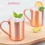500ml 100% Đồng Moscow Mule Mug Cotail Cup Búa Đồng Cốc Bia Cốc Cà Phê Cốc Sữa Thanh Cốc Đồ Uống Thép Không Gỉ Bền