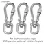 Ziyulinyuk Thép Không Gỉ Xoay Móc Treo Loing Chó Dây Xích Bule Qui Phát Hành Bule Carabiner Kẹp Cho Chó Đi Bộ Cắm Trại VN