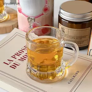 Ziyulinyuk 50ml Mini Pha Lê Trong Suốt Bia Kính Bền Thiên Thần Cốc Cà Phê Dễ Thương Rượu Sake Hàn Quốc Barware Thanh Ăn VN