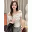 Mùa hè 2026 kiểu Pháp Pure Desire Áo thun ngắn tay một vai xếp li Thiết kế thích hợp ngắn Slim-Fit Slimmer Look Hot Girl Gentle All