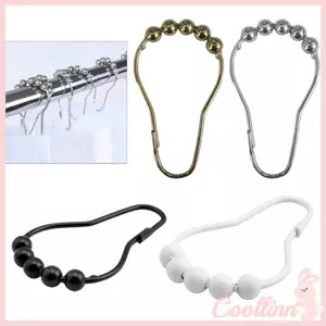 COO Tắm Rèm Móc Thép Không Gỉ Con Lăn Hạt Thiết Kế 5 Hạt Vòng Phòng Tắm