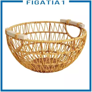 Giả Mây Khay Phục Vụ Thực Phẩm Món Ăn Bánh Ngọt Dệt Tròn Giỏ Trái Cây Bát 31cmx16cm