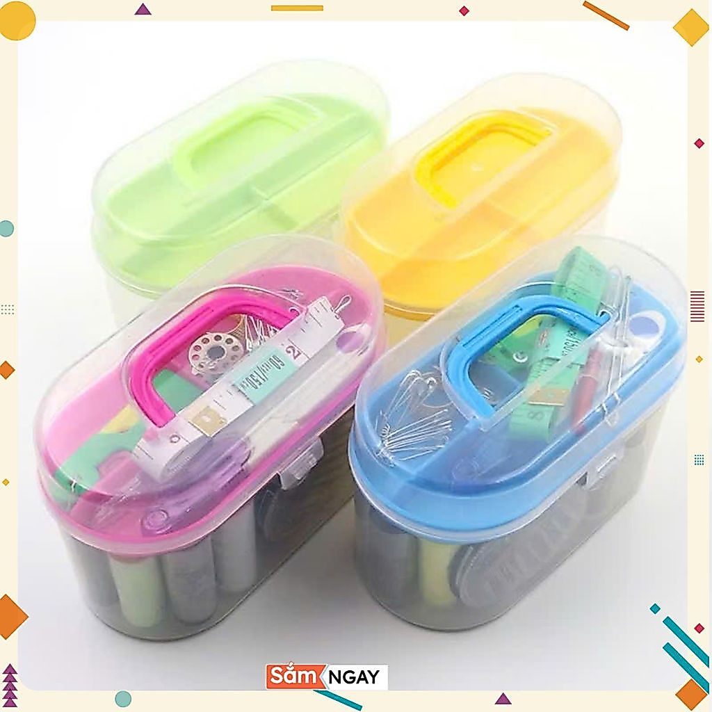 Bộ Kim Chỉ May Vá Đa Năng - Hộp Đựng Kim Chỉ Giá Rẻ Dễ Dàng Sử Dụng - HỘP KIM CHỈ DÙNG MAY VÁ TẠI NHÀ VÀ DU LỊCH