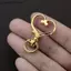 SSVN 10 Chiếc Trái Tim Tình Yêu Rỗng Móc Chìa Khóa Vòng Chìa Khóa DIY Phụ Kiện Tôm Hùm Khóa.