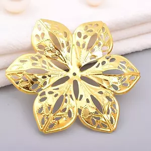 Flgo 100 Chiếc Hỗn Hợp Kim Loại Filigree Hoa Quấn Cho Sổ Lưu Niệm Dự Án Thủ Công Trang Sức Linh Kiện Mũ Trang Sức Tôn Huy