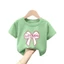 Áo thun ngắn tay Cotton nguyên chất cho bé gái in hình hoạt hình mùa hè cho bé gái dáng rộng thoáng khí cổ tròn hàng đầu hợp thời trang HIAS