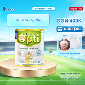 Sữa bột Colos Opti cho trẻ - Hỗ trợ tiêu hoá, bổ sung dinh dưỡng - Lon 800g