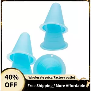 5 Chiếc Nón Slalom Màu Sáng PVC Cho Slalom Trượt Băng Nón - Xanh Dương