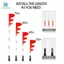2 Chiếc Xe Đạp An Toàn Cờ Xe Đạp Trẻ Em, Xe Đạp Xe Kéo Cờ Có Thể Điều Chỉnh Chiều Cao 6 Chân Khủng Long Hình Đuôi Cờ Có Cột