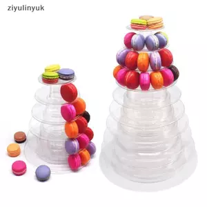 Ziyulinyuk 6 / 10 Tầng Macaron Đế Trưng Bày Cupcake Tháp Ra Đế Bánh Khay Nhựa Cho Đám Cưới Sinh Nhật Trang Trí Bánh Dụng Cụ Làm Bánh VN
