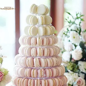 TRTR 6 / 10 Tầng Macaron Hiển Thị Đứng Cupcake Tháp Ra Bánh Đứng Khay Nhựa Cho Đám Cưới Sinh Nhật Bánh Trang Trí Dụng Cụ Làm Bánh VN