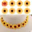 100 Chiếc Đầu Hoa Hướng Dương Nhân Tạo Little Daisy Gerbera Để Trang Trí Tiệc Cưới (Vàng & Cà Phê)