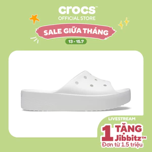 Dép Quai Ngang Nữ Crocs Classic Platform - White - 208180-100