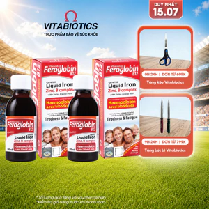 Combo 2 Siro TPBVSK FEROGLOBIN B12 Liquid Hỗ Trợ Khả Năng Tạo Máu 200ml Vitabiotics