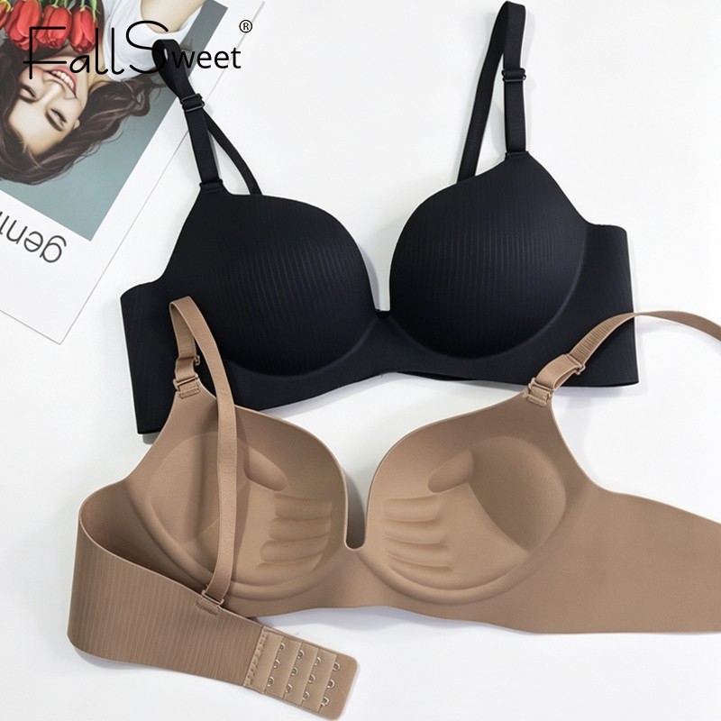 FallSweet  2.5CM Dày Áo Lót Nâng Ngực Nữ Liền Mạch Không Dây Đồ Lót Mềm Mại Hỗ Trợ Bralette