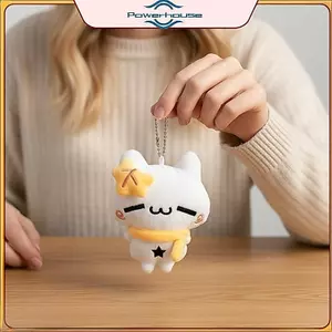 POWER Sang Trọng Lá Mèo Móc Khóa Mềm Thú Nhồi Bông Quà Tặng Mini Dễ Thương Bapa Mặt Dây Chuyền Túi Quyến Rũ Cho Trường Du Lịch Sử Dụng Hàng Ngày.