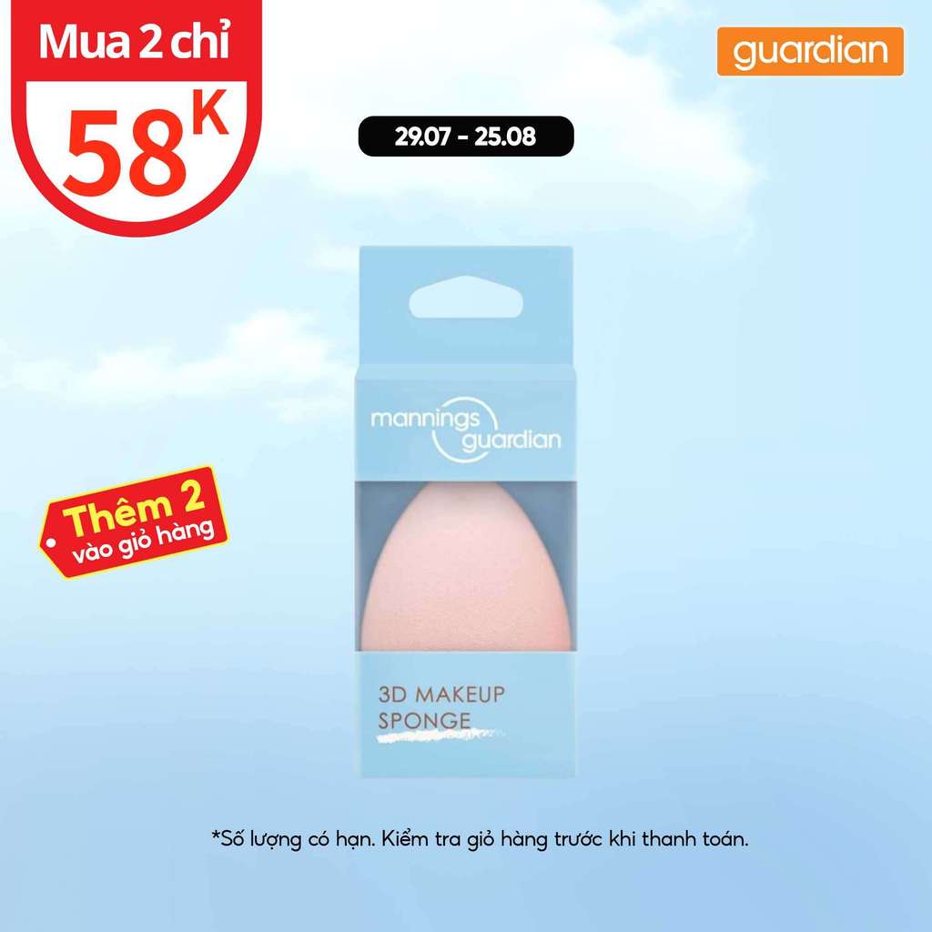 Bông Mút Trang Điểm Hình Giọt Nước Guardian 3d Makeup Sponge 1 Cái