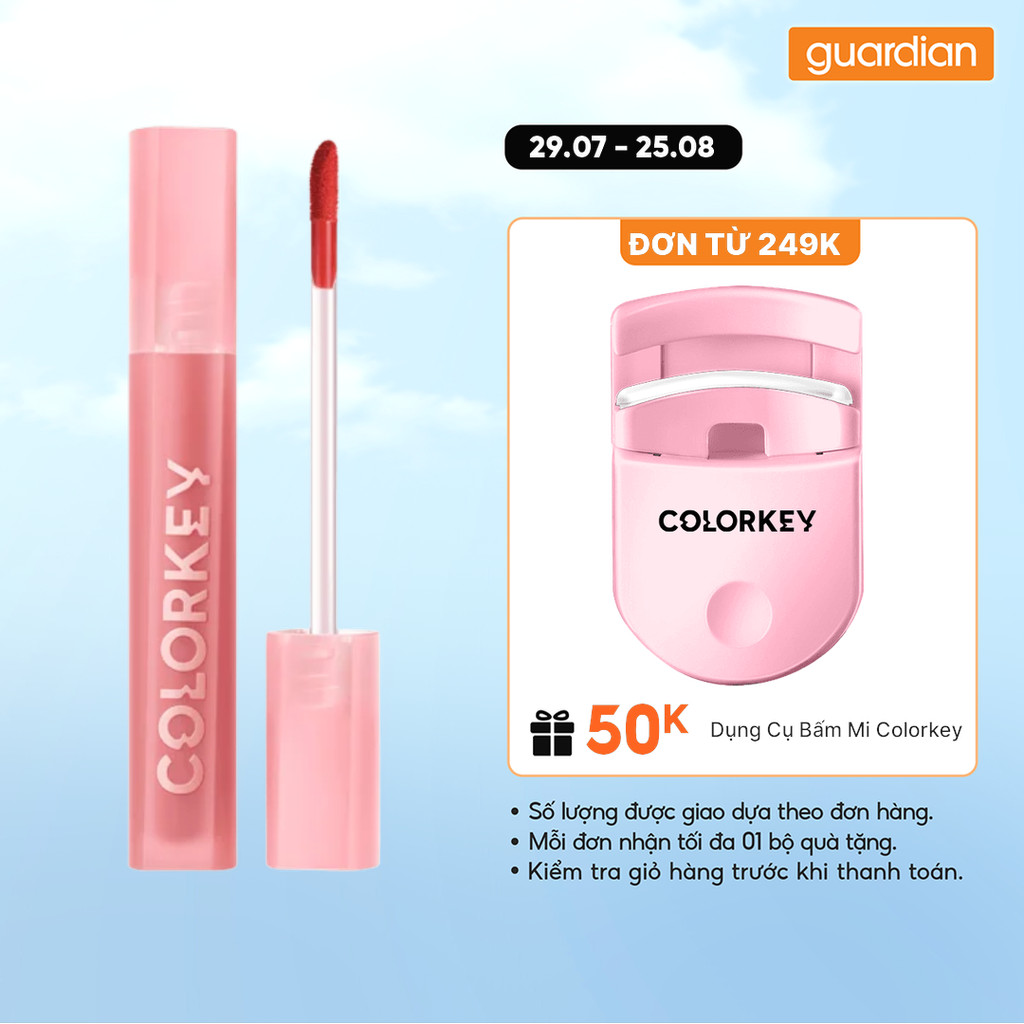 Son Kem Lì Colorkey Airy Velvet Lip Lacquer 2.5g .#R247 Hồng Đào