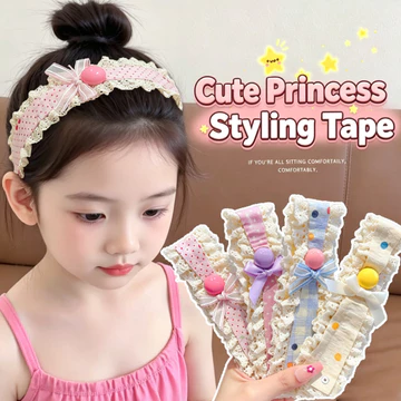 1 Kẹp Tóc Bé Gái Có Dây Buộc Velcro Cho Trẻ Em, Băng Đô Quấn Tóc Có Nơ Ren, Kẹp Tóc Dài Cho Bé Nổ