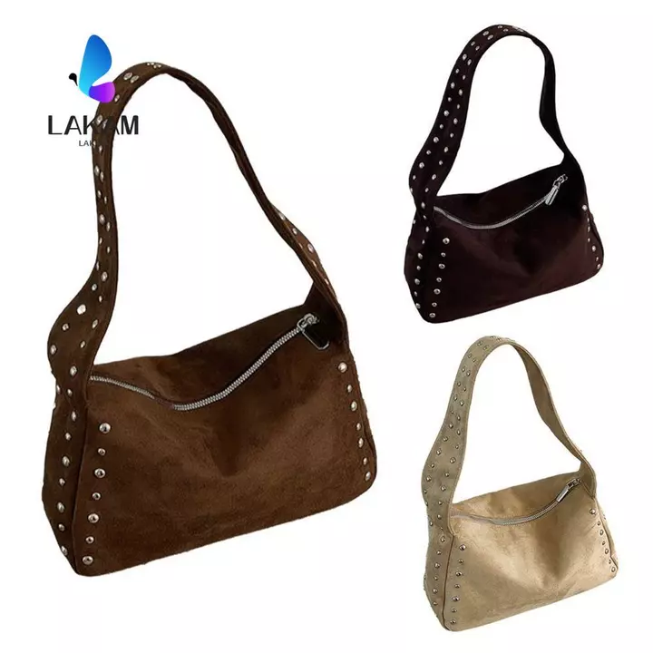 Women's Minimalist Suede Shoulder Bag – for Travel