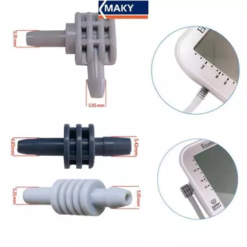 MAKY 1 Chiếc Kỹ Thuật Số Huyết Áp Theo Dõi Cánh Tay Vòng Tay Đầu Nối Ống Đơn Thay Thế Cho Cánh Tay Đo Đo Đo Huyết Áp VN