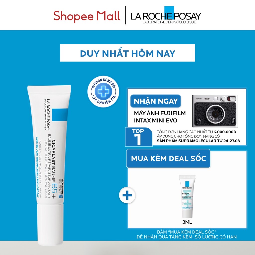 Kem dưỡng hỗ trợ làm dịu & phục hồi da La Roche-Posay Cicaplast Baume B5+ 15ml