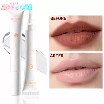 Gel tẩy tế bào chết môi ZLION, Gel làm sạch môi nhanh chóng nhẹ nhàng, 2 trong 1 với đầu cọ silicon mát xa Tẩy tế bào chết môi để chăm sóc mắt và môi