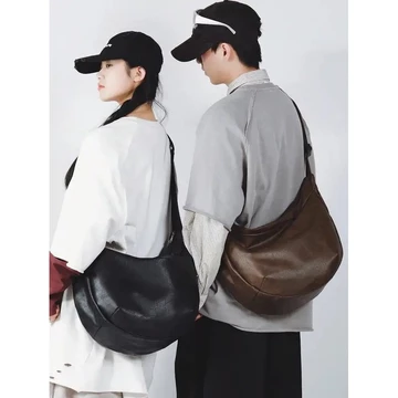 Túi đeo chéo thông thường phong cách Ins cổ điển, Dung tích lớn, Dây đeo vai có thể điều chỉnh, Tote đeo vai, Túi Hobo giả da, Túi đeo chéo thời trang cá nhân mới dành cho nam, Túi đeo chéo thông thườ