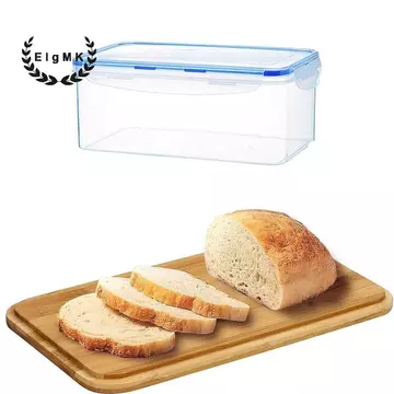 [ElgMK] Hộp đựng bánh mì bằng nhựa Hộp đựng thực phẩm kín khí Hộp đựng bánh mì Sandwich có nắp Hộp đựng bánh mì Loaf Hộp đựng bánh mì Nhà tổ chức nhà bếp [MỚI]