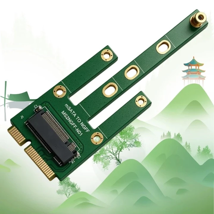 M.2 B Key to mSATA Adapter Card Để Bàn Laptop SSD Solid State Mở Rộng Ổ Đĩa Chuyển Đổi Ban Hỗ Trợ 2230-2280 M2 SATA SSD