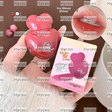 Vết môi HYCEO, Son bóng môi không dính dáng hình tình yêu, Gương đỏ hồng lâu trôi 2 trong 1 Son Tint dành cho nữ