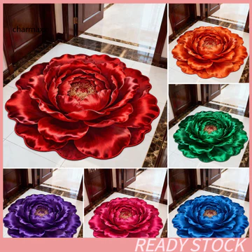 Máy CM Thảm trải sàn có thể giặt được Thảm trải sàn hoa hồng Thảm trải sàn 3d Thảm nhung Thảm trải sàn sang trọng chống trượt cho phòng ngủ Phòng lối vào vườn ươm – Mềm bền cho khu vực Đông Nam