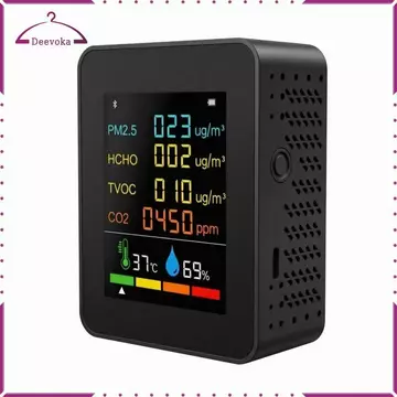 Cảm biến chất lượng không khí Six6-in-1 Đa chức năng PM2.5 Formaldehyde TVOC CO2 Máy đo CO2 Cảm biến CO2 Máy đo chỉ số chất lượng không khí trong nhà
