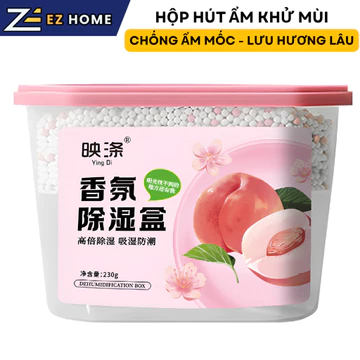 Hộp Hút Ẩm Khử Mùi 230g Hương Hoa, Hút Ẩm Tủ Quần Áo Tủ Giày, Hạn Chế Mùi Ẩm Mốc