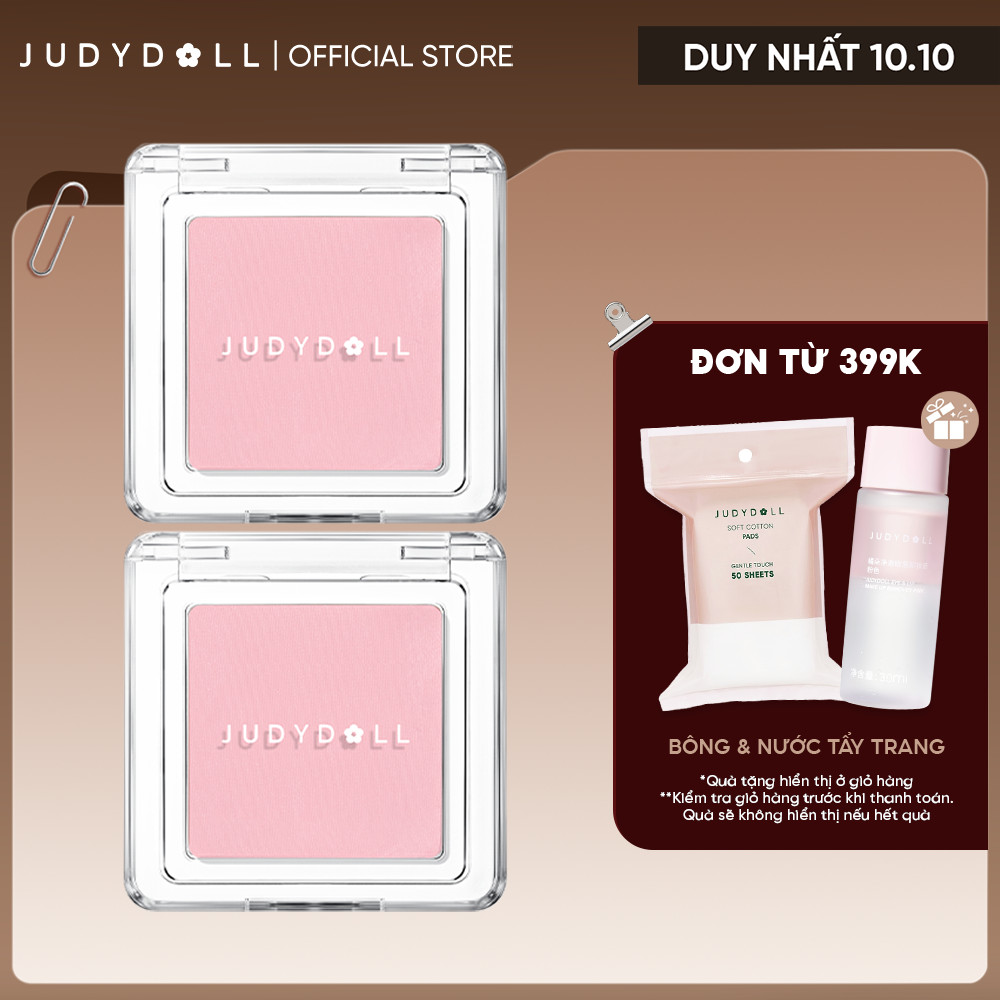 [Combo 2] Phấn Má Hồng JUDYDOLL 2g Đơn Sắc Mịn Lì Chuẩn Màu Trang Điểm Tự Nhiên Lâu Trôi Bền Màu