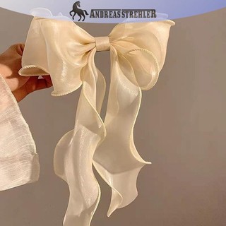 Onetimingfine Thanh Lịch Tinh Tế Nơ Ruy Băng Thời Trang Đơn Giản Màu Sắc Mùa Xuân Kẹp Tóc Retro Phụ Kiện Tóc VN
