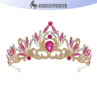 Onetimingfine Thanh Lịch Bé Gái Pha Lê Tiara Vương Miện Cho Nữ Tiệc Cưới Công Chúa Kim Cương Giả Cô Dâu Vương Miện Tóc Trang Sức VN