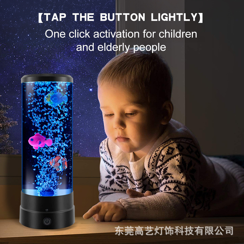 Hàng sẵn có Đèn sứa cắm Đèn ngủ LED Quà tặng sáng tạo Phòng trẻ em Phòng ngủ Bong bóng Đèn cá tự làm Đèn bàn XWIE