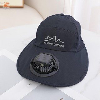 Mũ sạc năng lượng mặt trời có quạt và tấm che nắng, chống tia UV, phù hợp cho các hoạt động ngoài trời