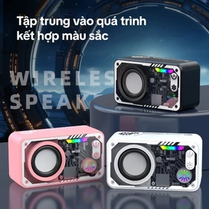 Loa Bluetooth không dây LED RGB V1 - Công Suất 5W, Âm Thanh 360°, Pin Trâu, Chống Nước, Hỗ Trợ AUX & Thẻ Nhớ Bass Mạnh