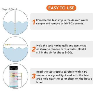 DIAPER & CORED Bộ kiểm tra chất lượng nước uống bể bơi 14 trong 1 Chlorine PH Value YTH