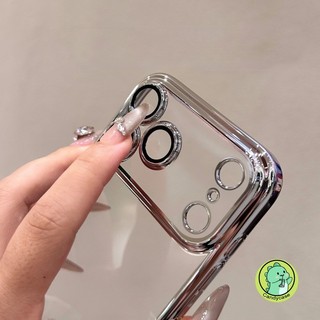 Ốp Điện Thoại Bảo Vệ Camera Cho OPPO A5 A5i A5X A3 Pro NFC A3i Plus A3X A80 A60 A40 A40M A98 A97 A96 A95 5G 4G Vỏ Sang Trọng Dễ Thương Đơn Giản Mạ Khung Vỏ Mềm