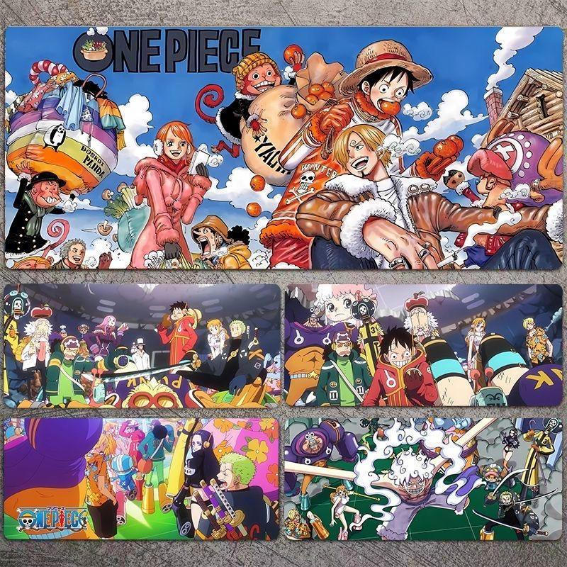 Miếng lót chuột chơi game One Piece Crew - Thảm để bàn Anime Ace Zoro XL, Đế cao su chống trượt 3mm