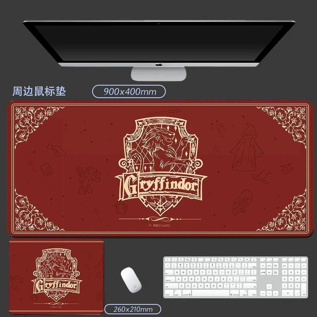Miếng Lót Chuột Harry Potter Houses Series - Thảm Để Bàn Lớn Hogwarts Gryffindor Slytherin, Đế Chống Trơn Trượt Dày 3 Mm
