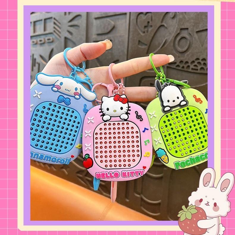 Móc khóa bảng vẽ Kuromi bằng bi nam châm từ tính kèm bút - FE123